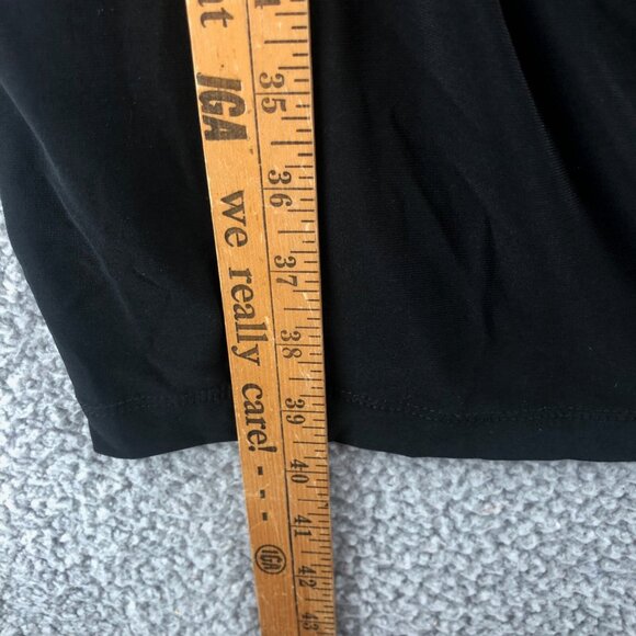 BISOU BISOU Dress Womens 22W Plus Black Sheath Pleated Cut Out Chain Travel Knit - Picture 12 of 13